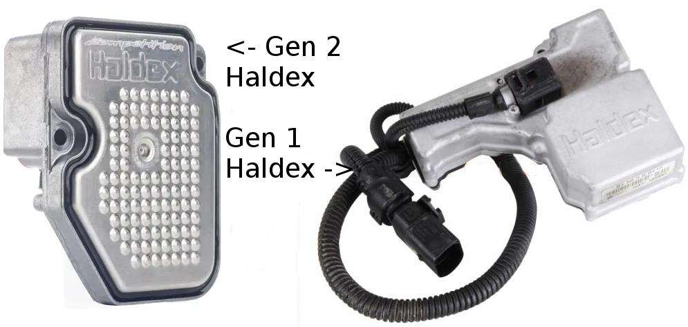 Comparing the difference between Generation 2 and Generation 1 Haldex controller units